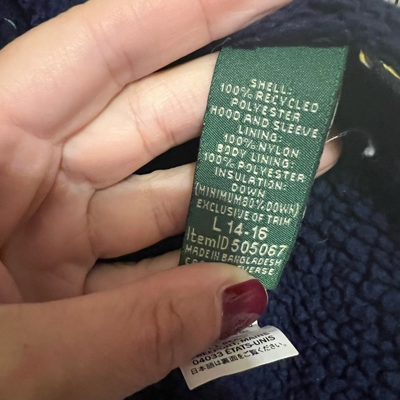 L.L. Bean Girls Jacket Size 14-16 - Picture 7 of 8